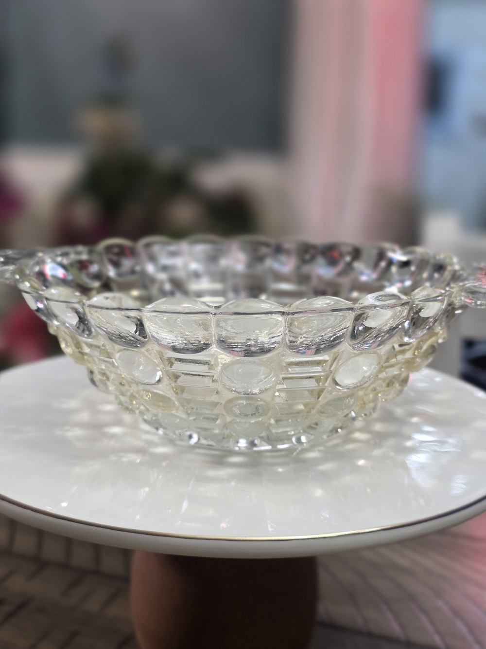 Pressed Glass Decorative Bowl